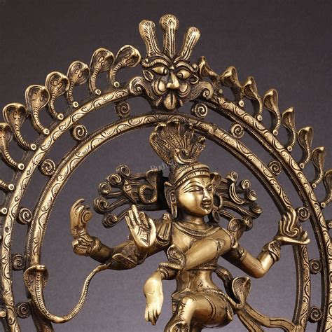 19 Inch Pure Brass Nataraja Statue with Snake Adornments – Budhshiv.com