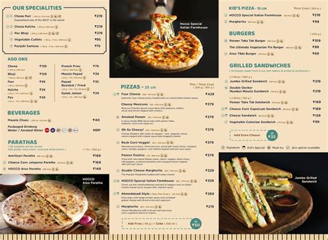 Menu at HOCCO Eatery, SOBO Centre, Ahmedabad, Shop no. 98