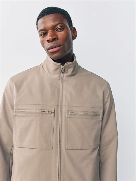 Buy Neutral Shower Resistant Padded Twill Utility Jacket from Next India