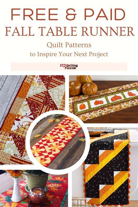 Easy Fall Table Runner Patterns 的图像结果
