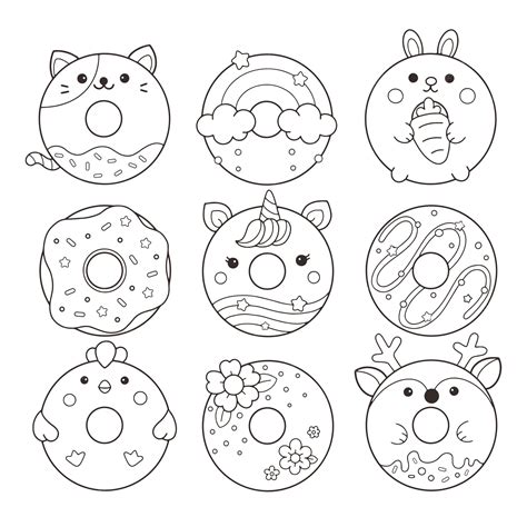 Donuts Coloring Pages