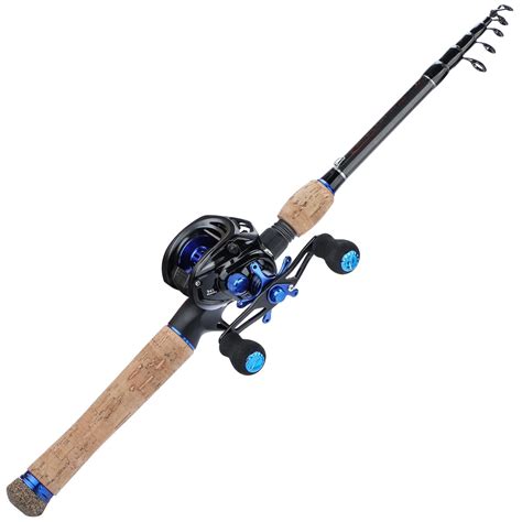 Sougayilang Casting Telescopic Rod and Baitcasting Reel Fishing Combos ...