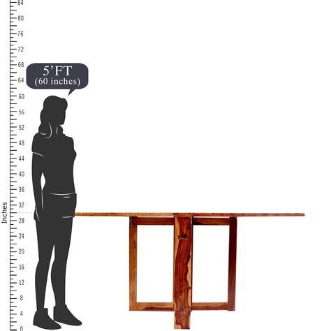 Honey Polish 4 Seater Solid wood folding dining table