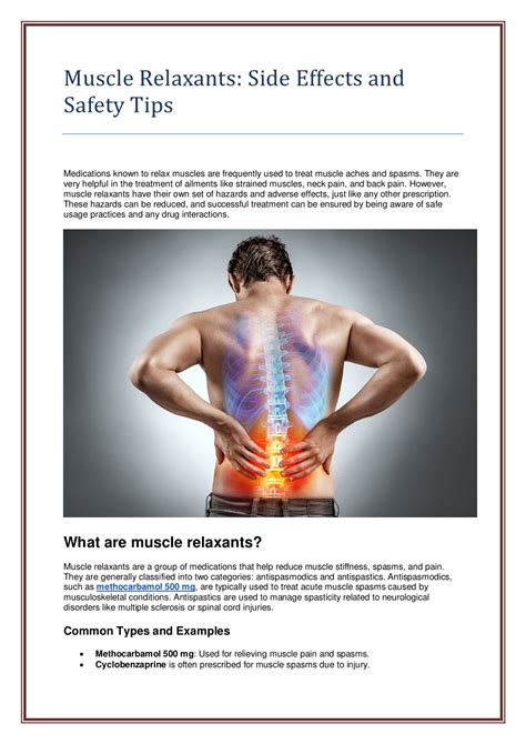 PPT - Muscle Relaxants: Side Effects and Safety Tips PowerPoint ...