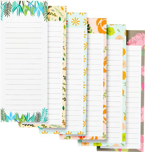 Relota Lot de 6 Bloc Notes, Carnet de Notes, liste de courses ...