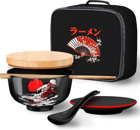 Amazon.com: i2 Home Japanese Ramen Bowl Set of 2-20 Pcs, 32 Oz Ceramic ...