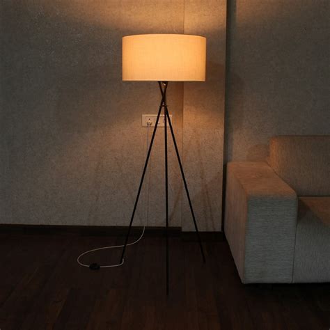 Craftter Textured Metal Tripod Floor Decorative Standing Night Lamp (O ...