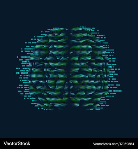 Digital Robot Brain Vector Image 的图像结果