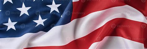 American flag as background. USA flag waving, long banner 13052378 ...