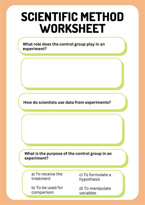 Free Scientific Method Worksheet
