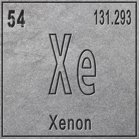 Premium Photo | Xenon chemical element, sign with atomic number and ...