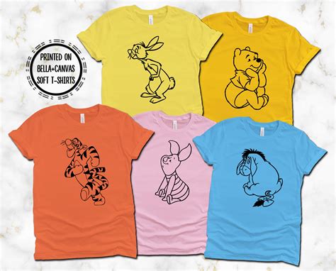 Winnie the Pooh and Friends T-Shirts Winnie Pooh Rabbit | Etsy