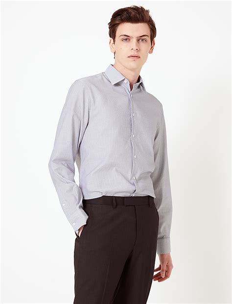 Buy Slim Fit Easy Iron Shirt with Stretch at Marks & Spencer