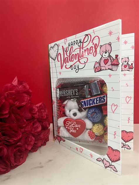 Valentine’s Day Jumbo Treat Card - Pink Teddy Bear | Handmade ...