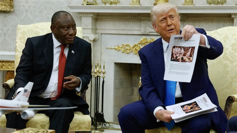 Trump, South African president have tense exchange in White House ...