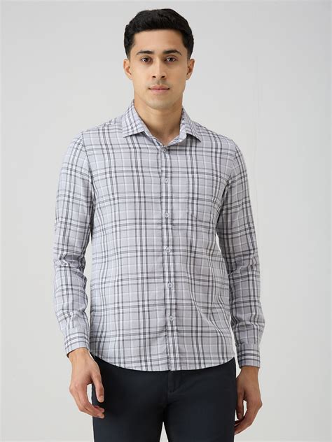 Men's Grey Checks Slim Fit Shirts – Killer Jeans