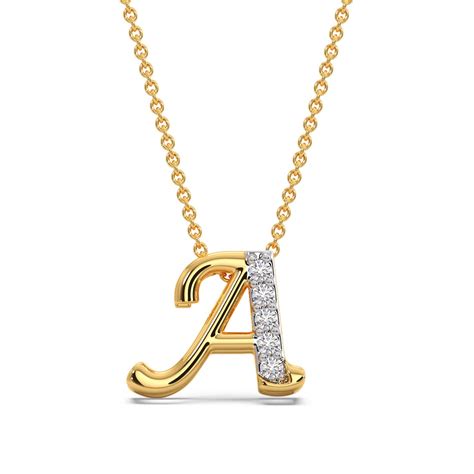 A Alphabet Diamond Pendant for Women under 10K - Candere by Kalyan ...