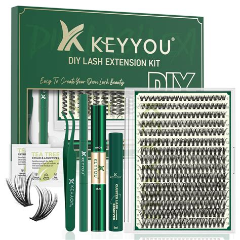 DIY Lash Extension Kit KEYYOU 300Pcs Individual Eyelash Extension Kit ...