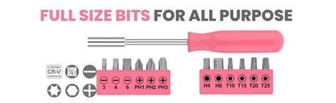 Novo Household Pink DIY Tool Kit - 24 Pcs | Mini Hand Powered Tool Kit ...