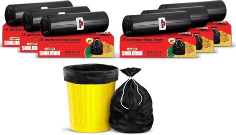Shalimar Premium Drawstring Garbage Bags Size 24 X 32 Inches (Large) 60 ...