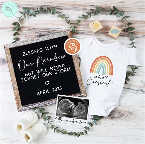 Rainbow baby announcement – Artofit
