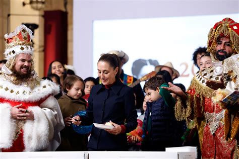 Niños y niñas expresan sus inquietudes a Sheinbaum en el Día de Reyes