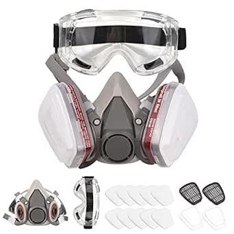 Morelian Reusable Respirator Half Facepiece 6200 Gas Ma-sk Breathing ...