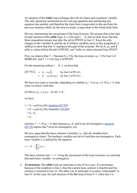 Algorithm PART 7 -Linear Programming - Chapter 29 - An iteration of the ...