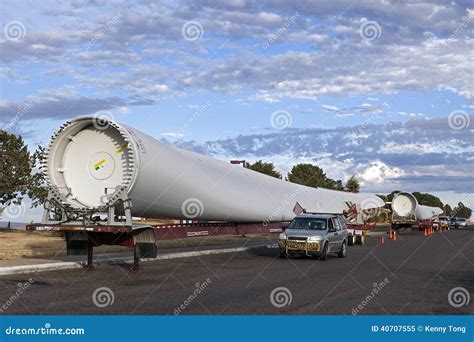 Transport Wind Turbines Blades Editorial Image - Image of destination ...
