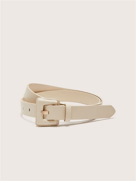 Faux-Leather Belt with Square Buckle - Addition Elle | Penningtons