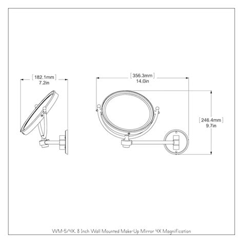 Allied Brass 8-in x 10-in Matte Gray Double-sided 5X Magnifying Wall ...