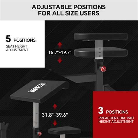 FAGUSH Adjustable Preacher Curl Bench, Strength Training India | Ubuy