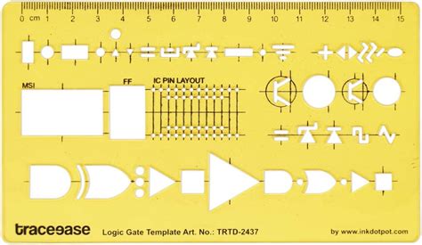 Buy Traceease Electrical Drafting Logic Gate Template Drawing Stencil ...