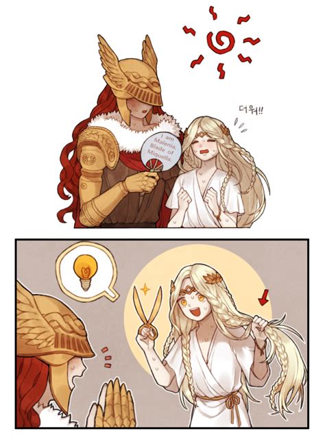 malenia blade of miquella and miquella (elden ring) drawn by donar0217 ...