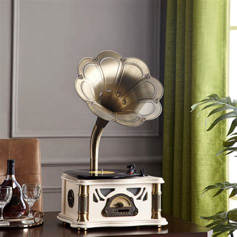Amazon.com: HZLSBL Vintage Gramophone with Bluetooth Output Vintage ...