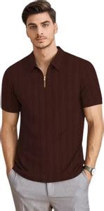 Urban Warms Solid Men Polo Neck Maroon T-Shirt - Buy Urban Warms Solid ...