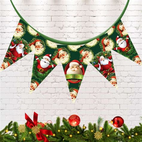 Retro Santa Theme Christmas Party Flag Banner – Ryan's Christmas Tree Shop
