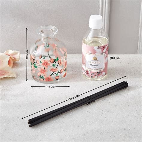 Buy Senorita Glass Floral Cascade Reed Diffuser Set from Home Centre at ...