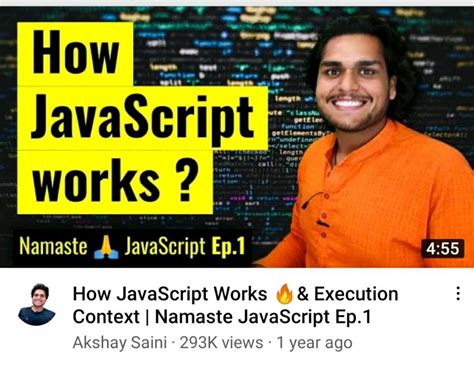 Image result for Namaste JavaScript Tutorial Videos
