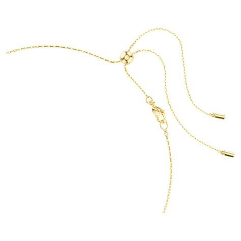 Imber necklace, Mixed cuts, White, Gold-tone plated | Swarovski
