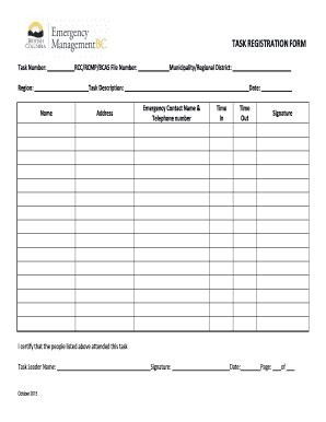 Canada Task Registration Form - British Columbia 2015-2026 - Fill and ...