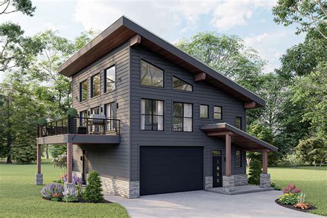 Modern Hillside House Plans With Garage Underneath