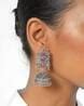 Buy Silver-Toned & Pink Earrings for Women by Justpeachy Online | Ajio.com