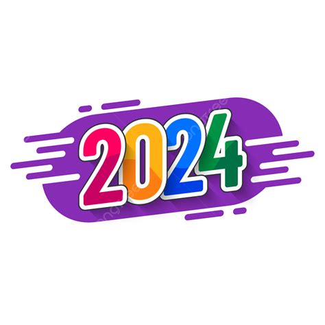 Colorful 2024 New Year Logo Text 3d Design Vector New Year 2024 2024 | Images and Photos finder