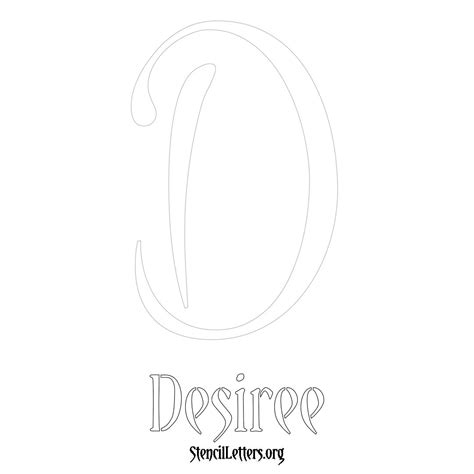 Desiree Free Printable Name Stencils with 6 Unique Typography Styles and Lettering Bridges ... - logo ideas for my name desiree j