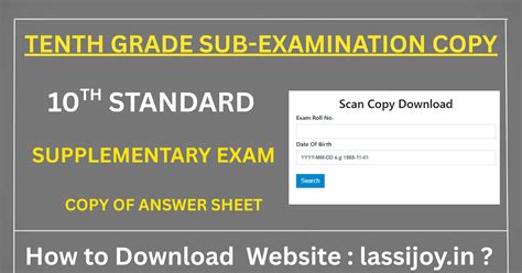 Tenth grade Sub-examination Copy of answer sheet : Available online GED ...
