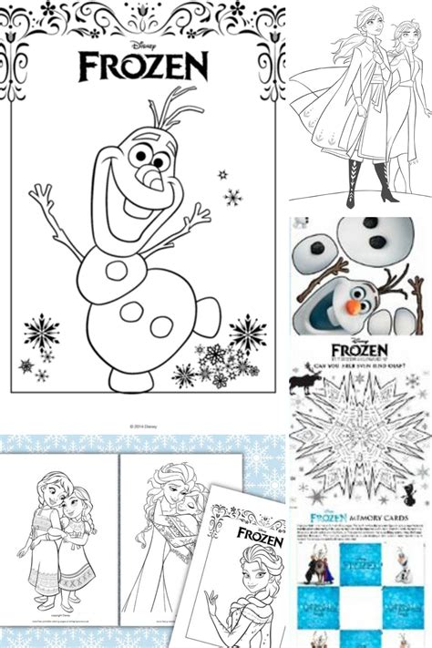 Mini Frozen Printable Coloring Pages