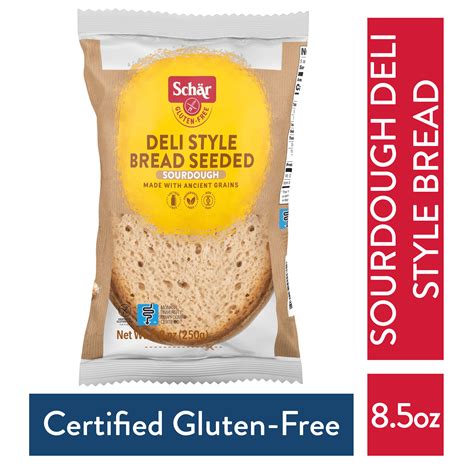 Schar Gluten-Free Sourdough Deli Style Bread, 8.5 oz Sliced Loaf ...
