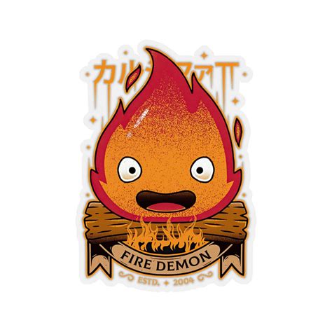 Calcifer Fire Demon Howl's Moving Castle Inspired Sticker - Etsy