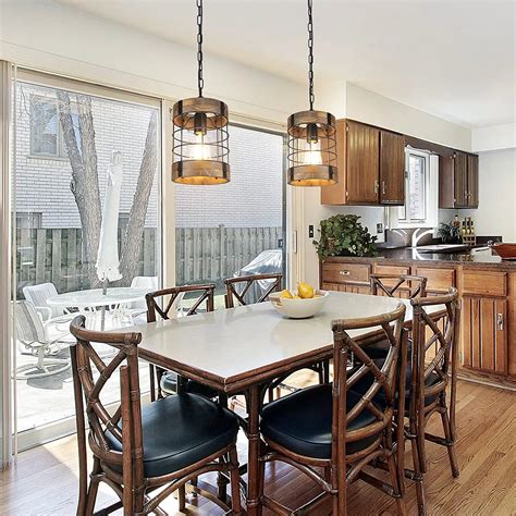 Farmhouse Rustic Pendant Light Fixtures Kitchen Hanging - Etsy